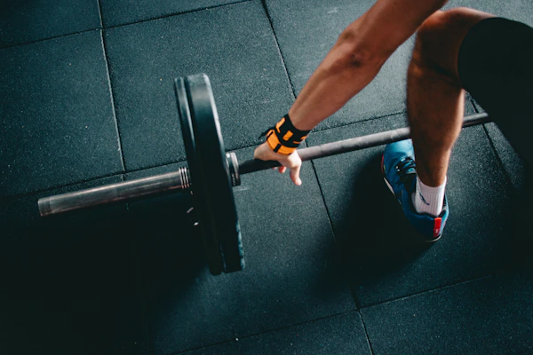 Athlete mid-workout