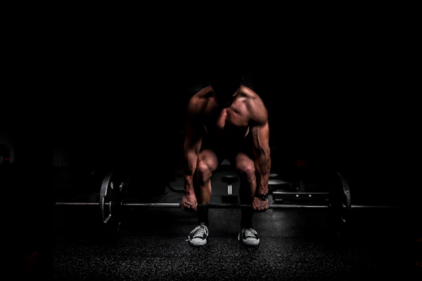 Gym floor with moody lighting